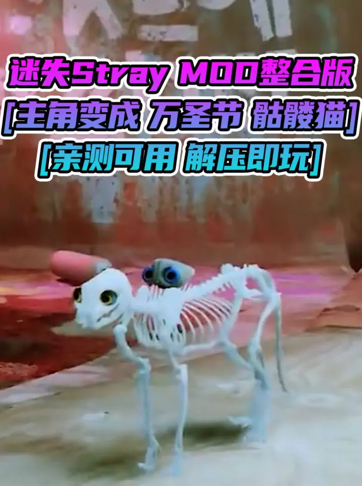 迷失Stray MOD整合版 [主角变成 万圣节 骷髅猫] 简体中文 免安装 绿色版 [亲测可用 解压即玩]【6.21GB】_单机乐_GTAMOD整合版_游戏网