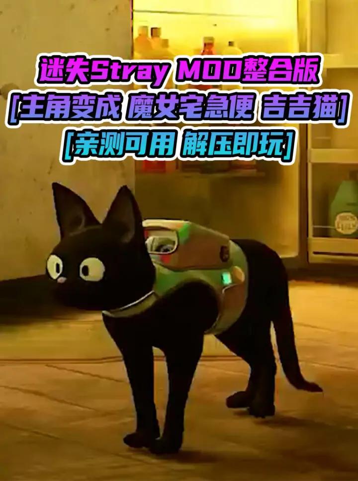 迷失Stray MOD整合版 [主角变成 魔女宅急便 吉吉猫] 简体中文 免安装 绿色版 [亲测可用 解压即玩]【6.21GB】_单机乐_GTAMOD整合版_游戏网